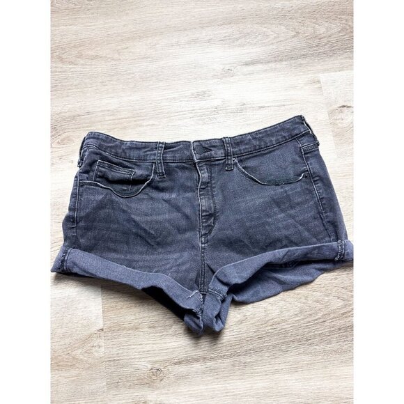 Universal Thread High Rise Midi Black Denim Shorts 14/32 - Picture 1 of 14
